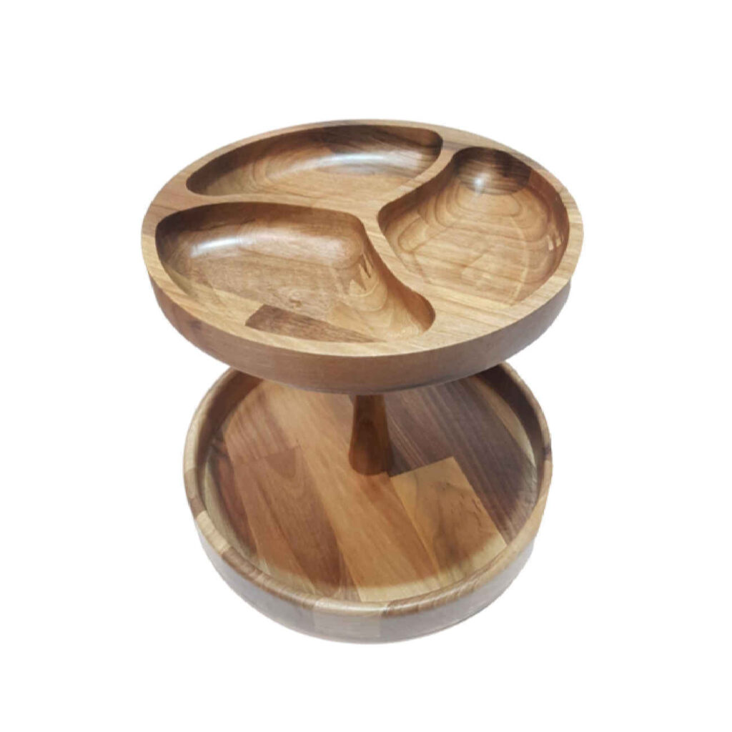 Présentoir de Service Persan en Bois - À Plusieurs Niveaux et Efficace