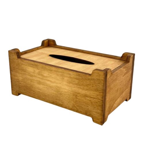 Boîte à mouchoirs en bois – Élégance et chic avec un style rustique en brun