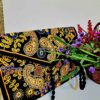Pochette pour femmes en cuir persan faite main - Broderie Suzani avec design Paisley