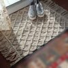 Tapis de sol macramé persan fait main – Idéal pour salon ou chambre