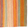 Tapis Jajim persan tissé à plat dans le Fars, rayé traditionnel orange