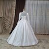 Robe de Mariée et de Mariage Perse à Manches Longues – Style Arabe avec Modèle Cristal