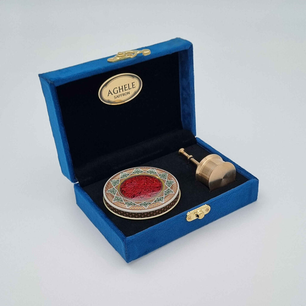 Coffret de luxe de safran persan (1g) avec mortier - Idéal pour chaque occasion
