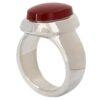 Bague en argent pour hommes avec agate yéménite persane - Modèle Collectionneur fabriqué à la main