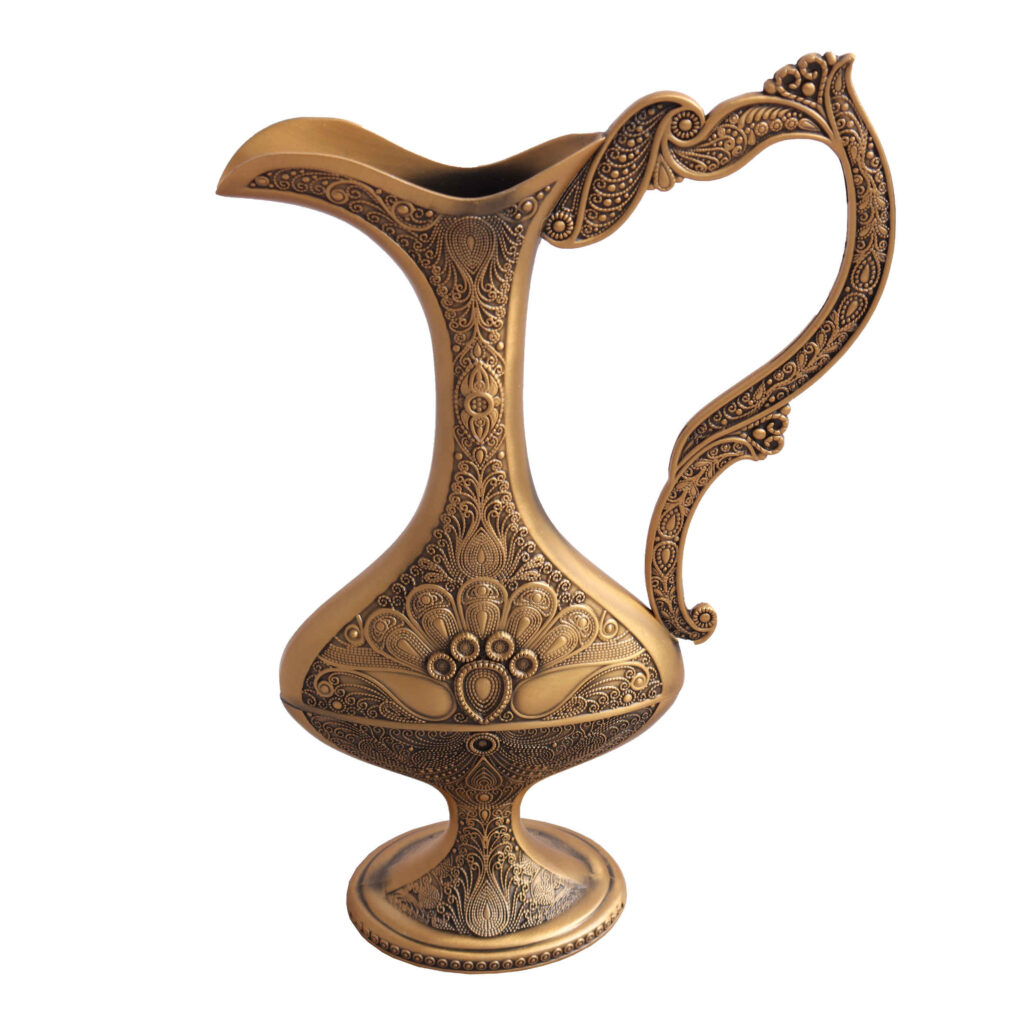 Flacon à eau de rose en métal persan – Héritage du parfum et de l'artisanat