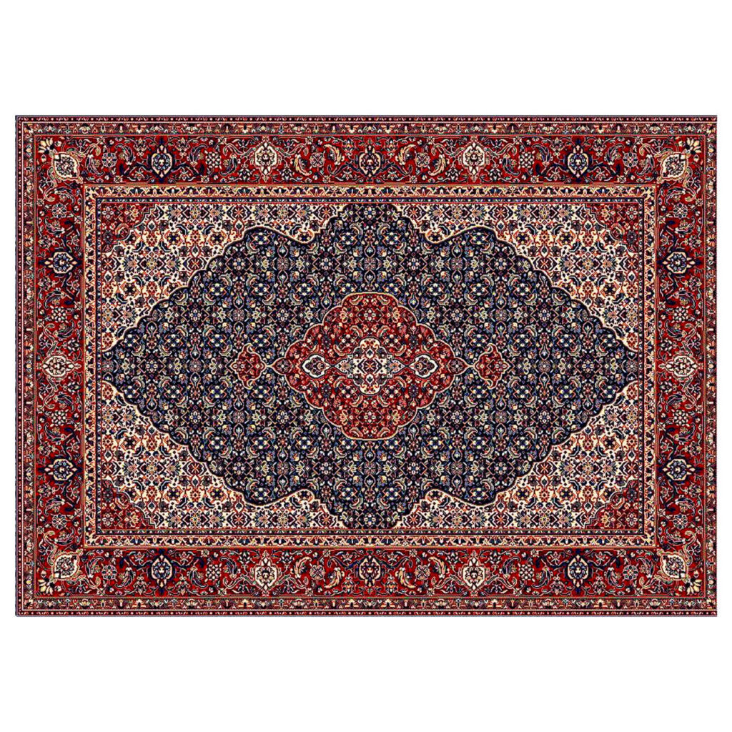 Taie d'oreiller persane avec design traditionnel de tapis et détails richement travaillés (paquet de 2)