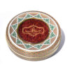 Coffret cadeau de safran persan (3g) - dans une tapisserie Chenarani Khatam avec cardamome, théière & mortier