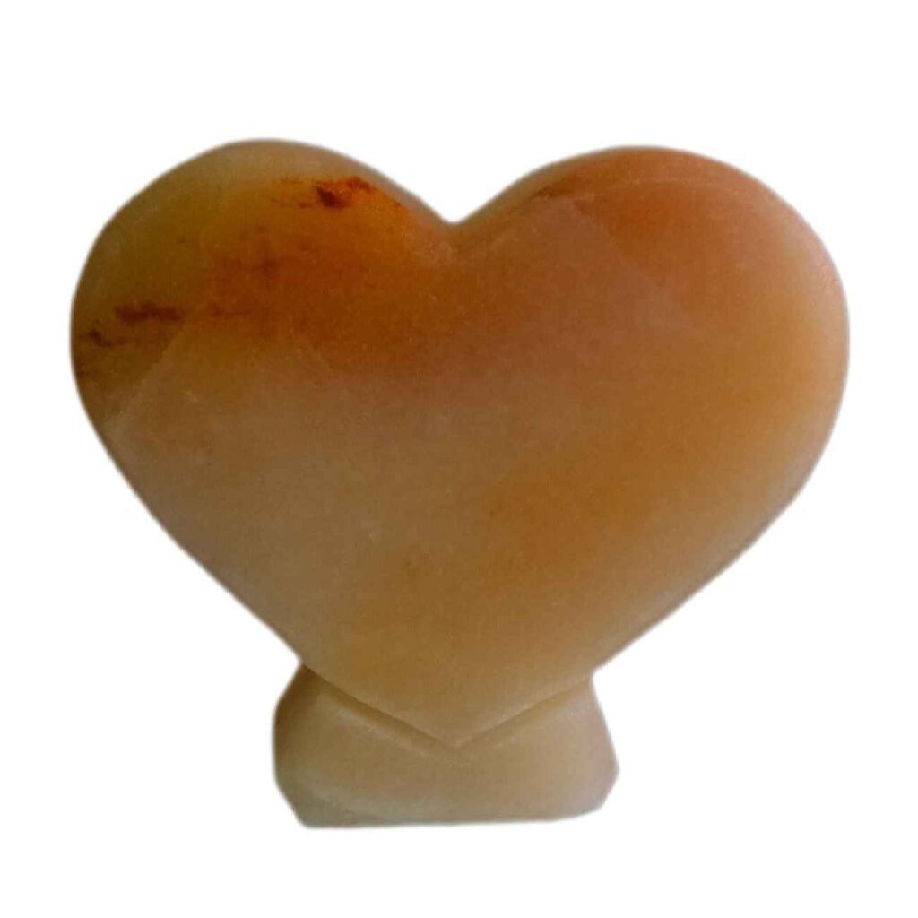 Lampe en sel persan – modèle "Amour" parfait pour méditation et relaxation