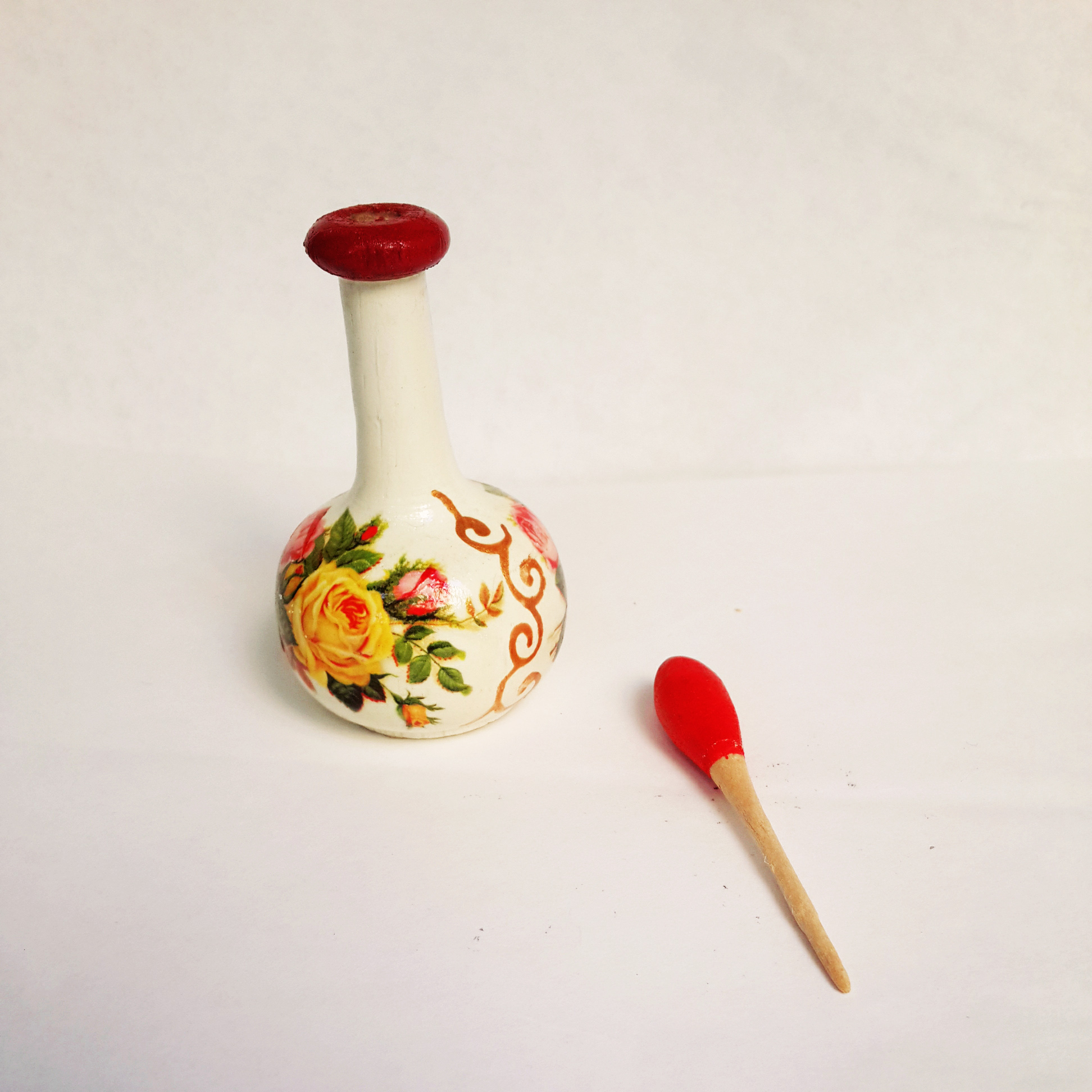 Contenant Persan Surma Dani en Bois pour Garder le Kohl Baraz (x2)