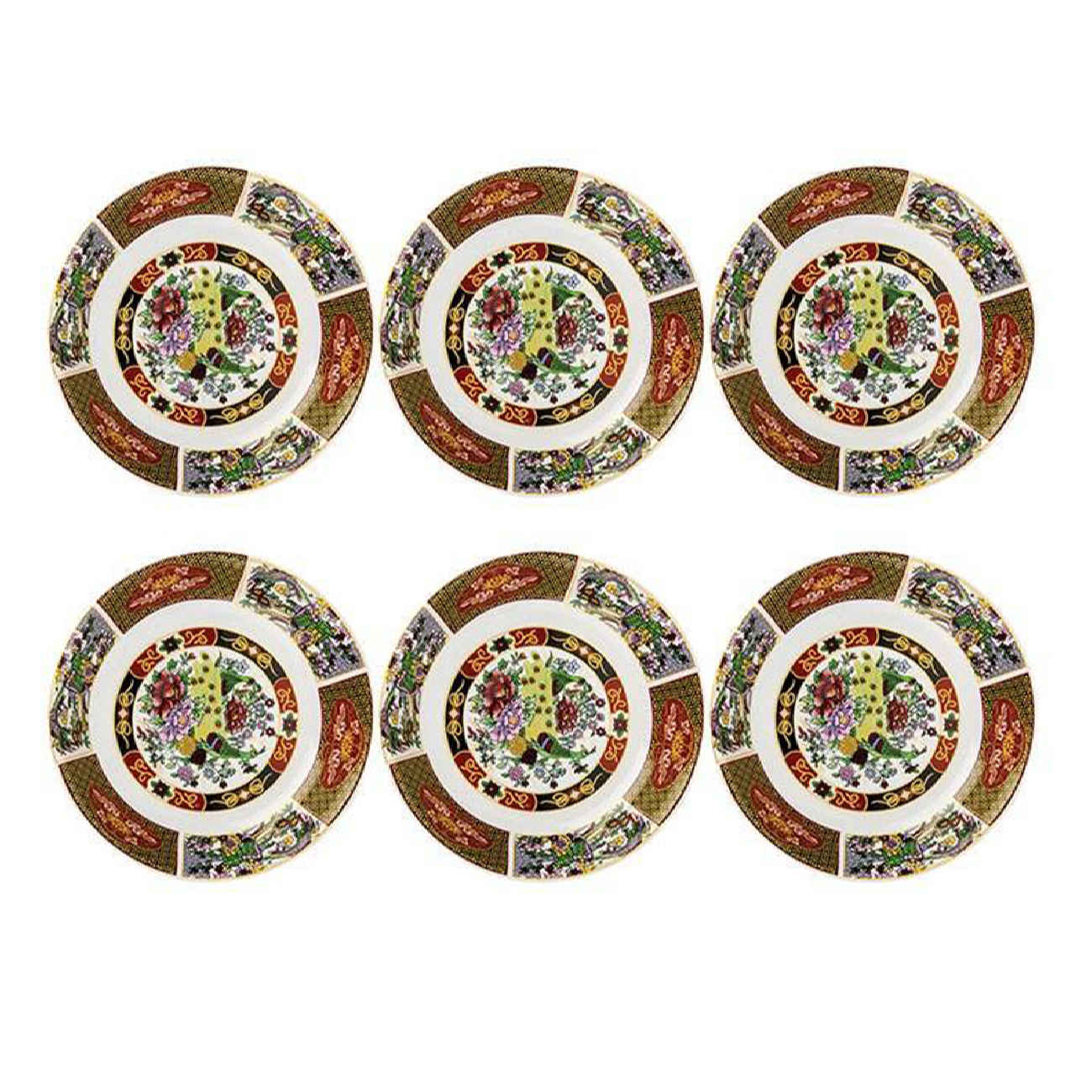 Assiette à thé persane - Inspirée par la riche tradition d'Iran avec motif Paon (X6)