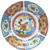 Assiette à thé persane - Porcelaine avec motif Fleur (Lot de 6)