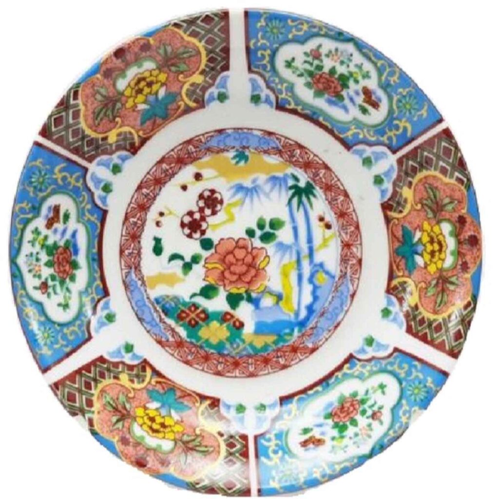 Assiette à thé persane - Porcelaine avec motif Fleur (Lot de 6)
