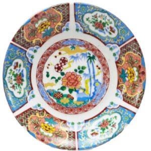 Assiette à thé persane – Porcelaine avec motif Fleur (Lot de 6)