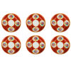 Assiette à thé persane - Porcelaine avec modèle Quatre Fleurs (Lot de 6)