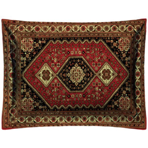 Taie d’oreiller en velours persan avec motif de tapis classique et luxueux (paquet de 2)