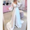 Robe de Mariée Perse – Style Arabe avec Manches en Dentelle, Chic et Luxueuse