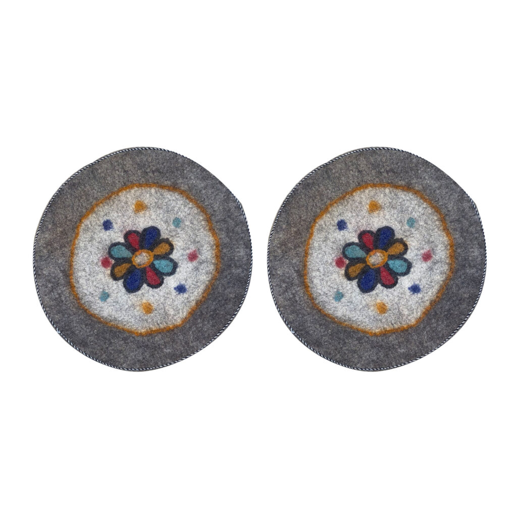 Tapis en feutre de laine persan 100% naturel et fait main Jahanara (x2)