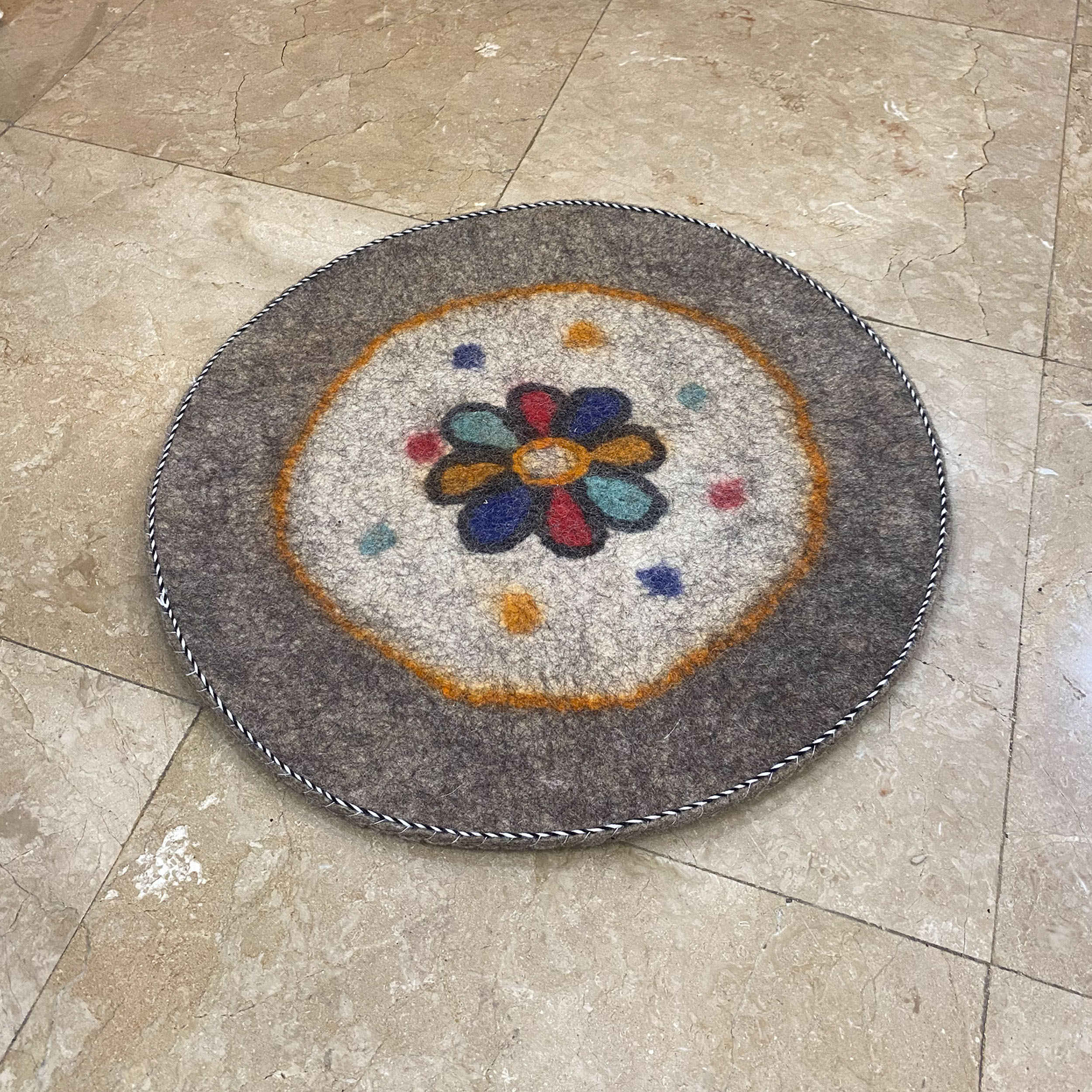 Tapis en feutre de laine persan 100% naturel et fait main Jahanara (x2)