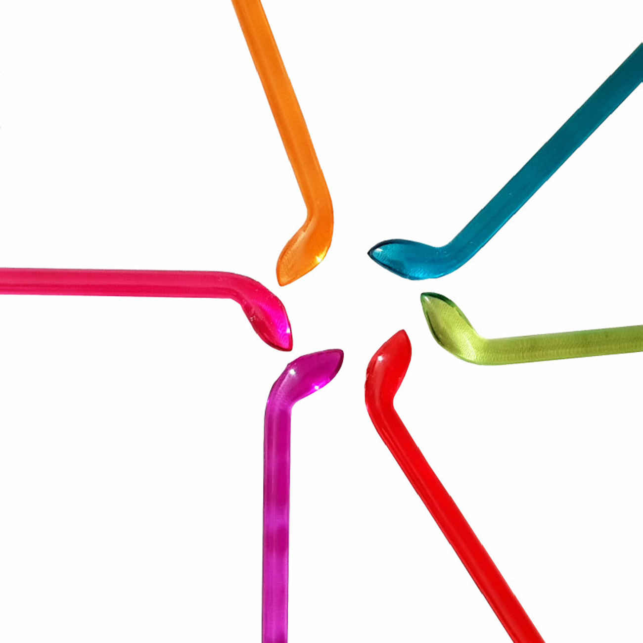 Cuillère à Bar en Plastique – Parfaite pour Mélanger & Superposer avec Design Flamant Rose Paquet de 6