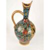 Ensemble Pichet et Verres en Poterie avec Motif Oiseau et Fleur en Turquoise Ensemble de 3