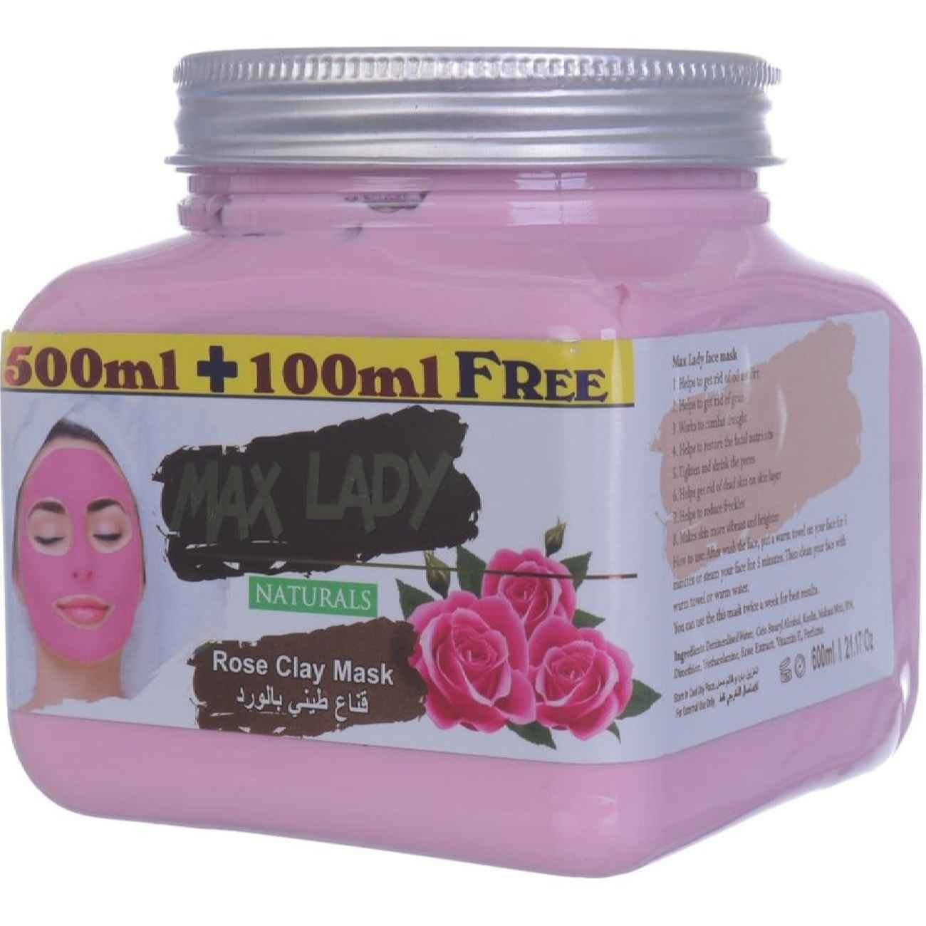 Masque plâtre à la rose de Damas – Exfolie et nettoie la peau, adapté à tous types de peau