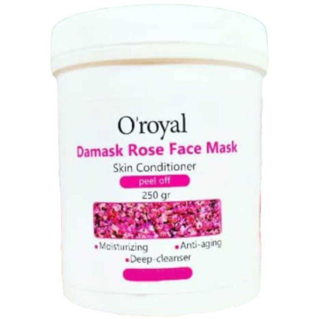 Masque peel-off à la poudre de rose de Damas – Prévention des rides, adapté à tous types de peau