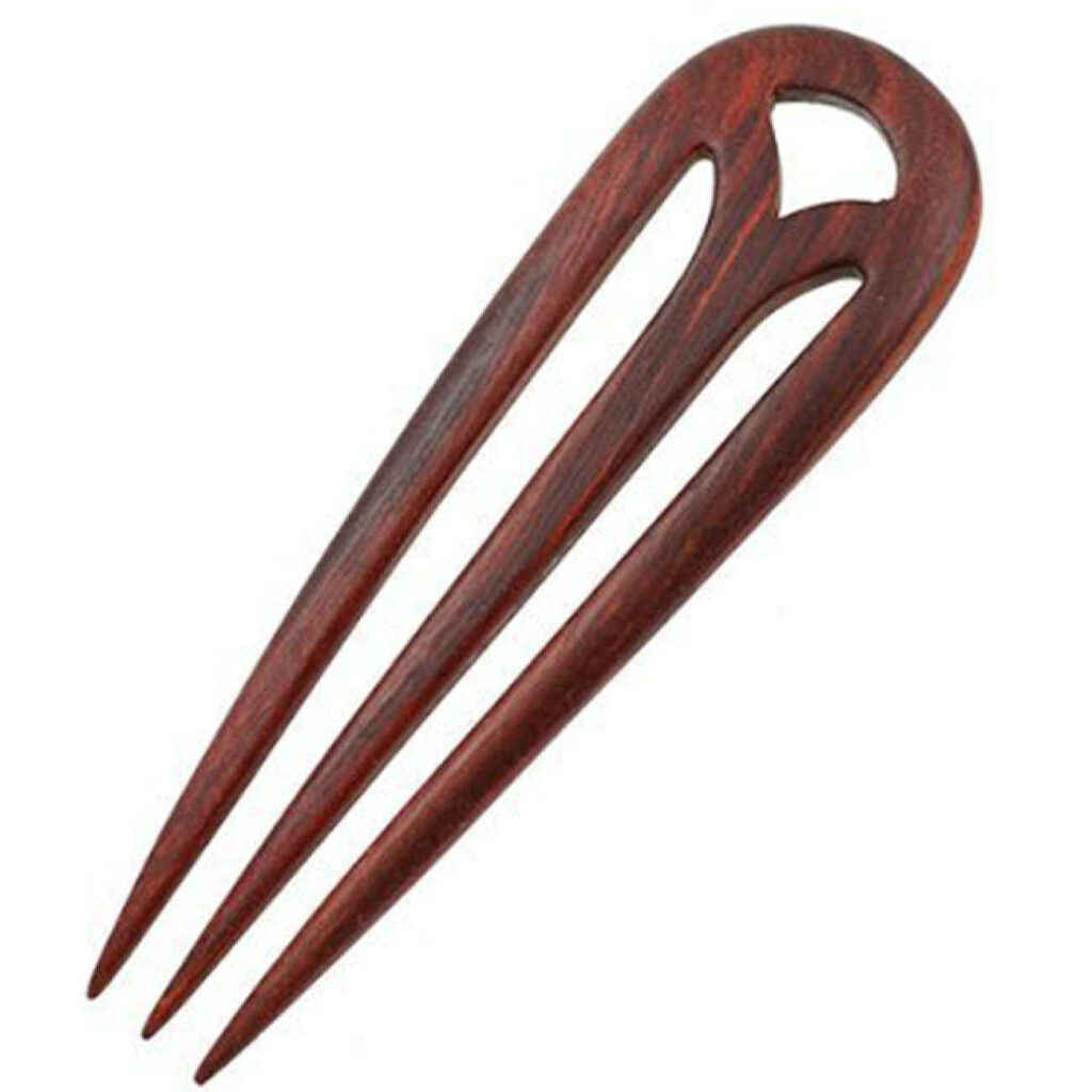 Fourche à Cheveux Rustique en Bois pour Cheveux Longs & Courts – Parfaite pour un Coiffage Quotidien