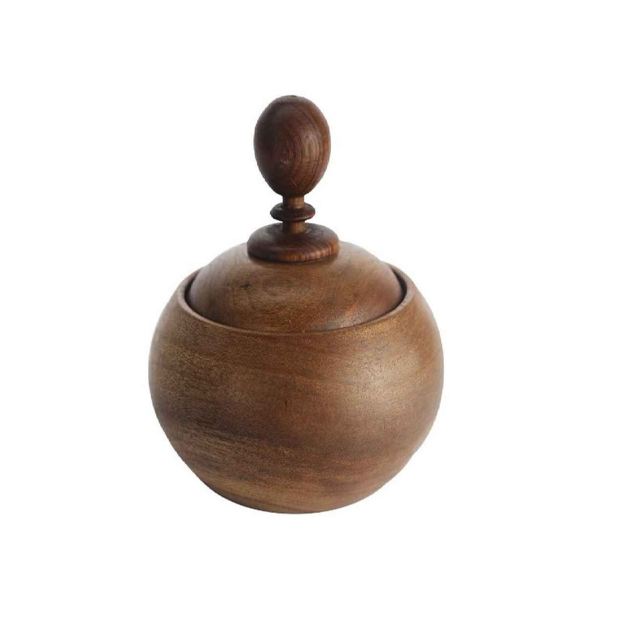 Bol à sucre en bois rustique - Parfait pour ajouter de la chaleur à la décoration de votre cuisine