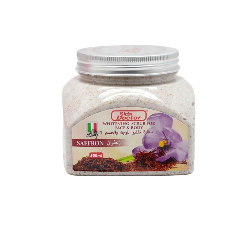 Gommage Exfoliant au Safran - Réducteur de Pores pour Tous Types de Peau 500 grammes