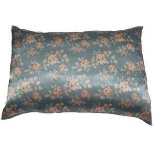 Taie d’oreiller en satin de soie avec motif floral vintage – Roses pêche