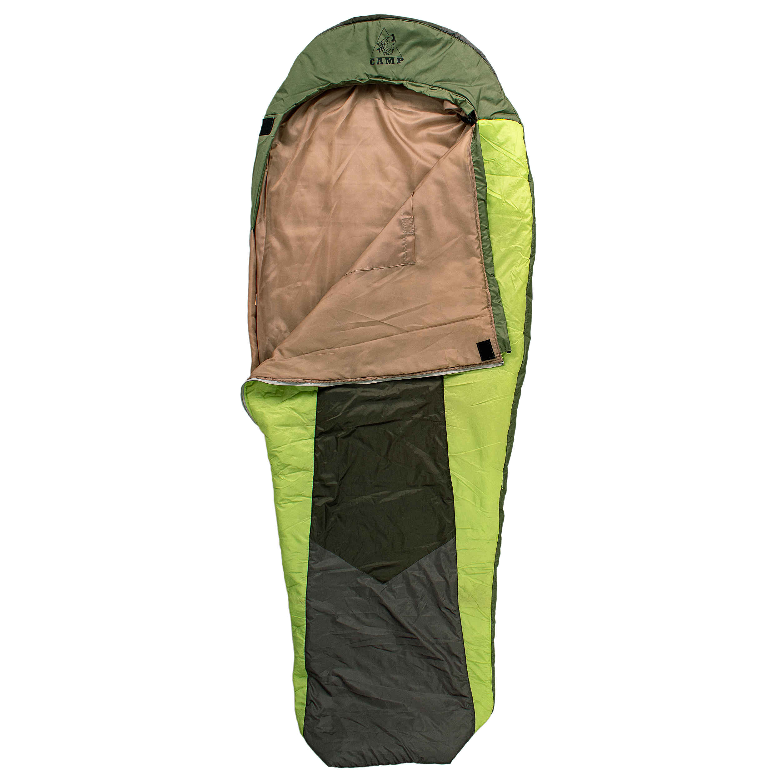 Sac de couchage — Confortable et durable avec isolation supérieure pour conditions climatiques extrêmes, couleur verte
