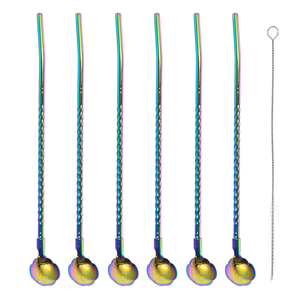 Cuillère à Bar en Acier Inoxydable Parfaite pour Créer des Boissons Lisses et Bien Mélangées Paquet de 6