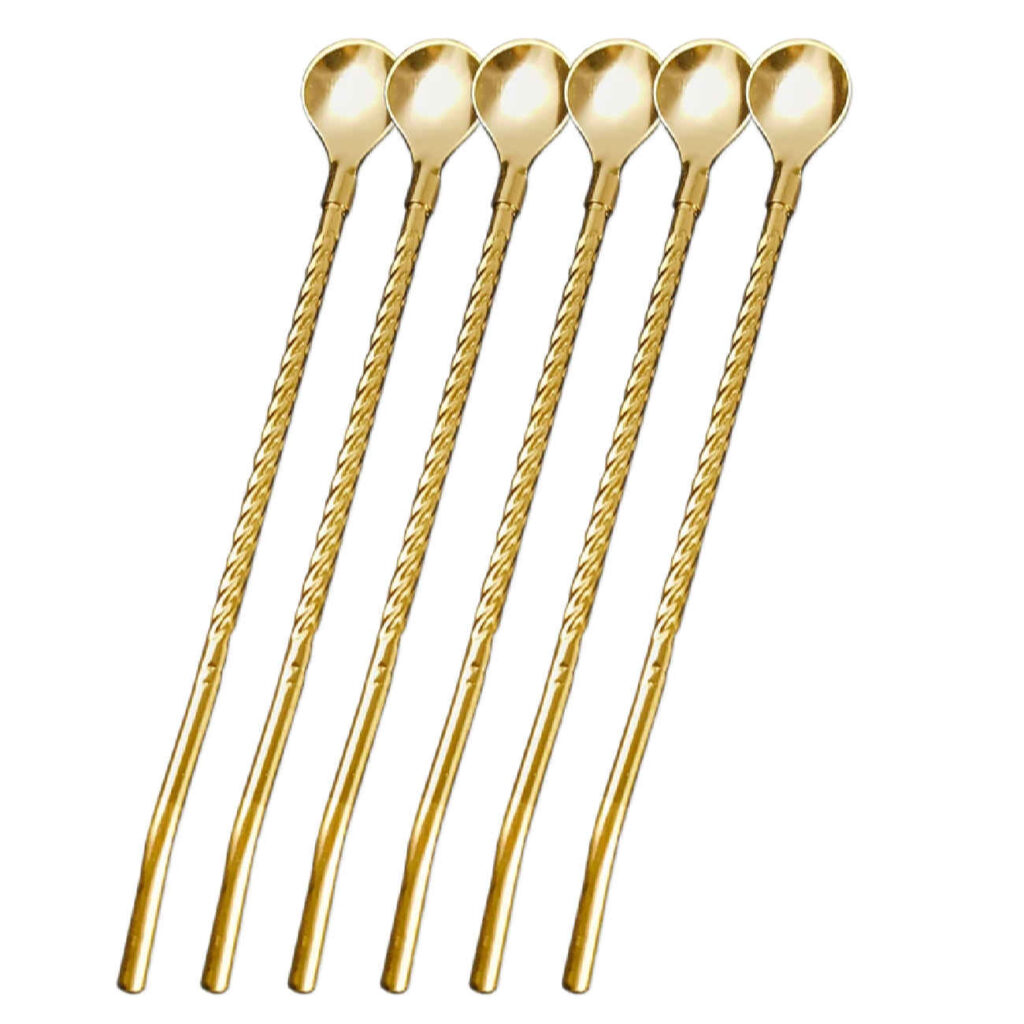 Cuillère à Bar en Acier Inoxydable - Idéale pour le Sirop Chic & Lux Paquet de 7