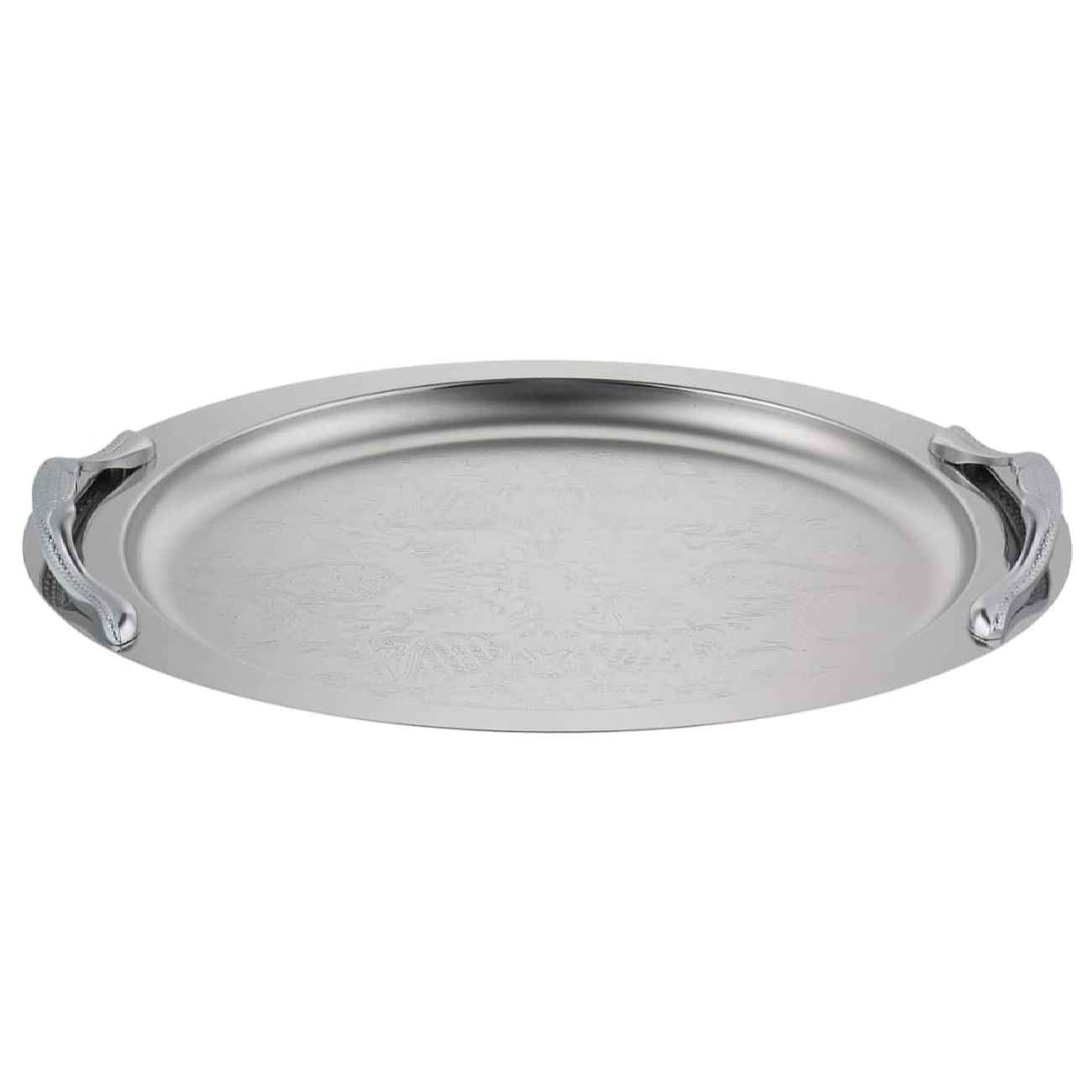 Plateau de service en acier inoxydable – Une touche traditionnelle pour vos essentiels de réception
