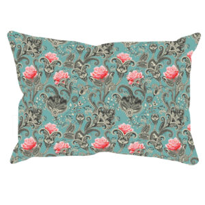 Taie d’oreiller florale vintage avec roses roses – Double face (paquet de 2)