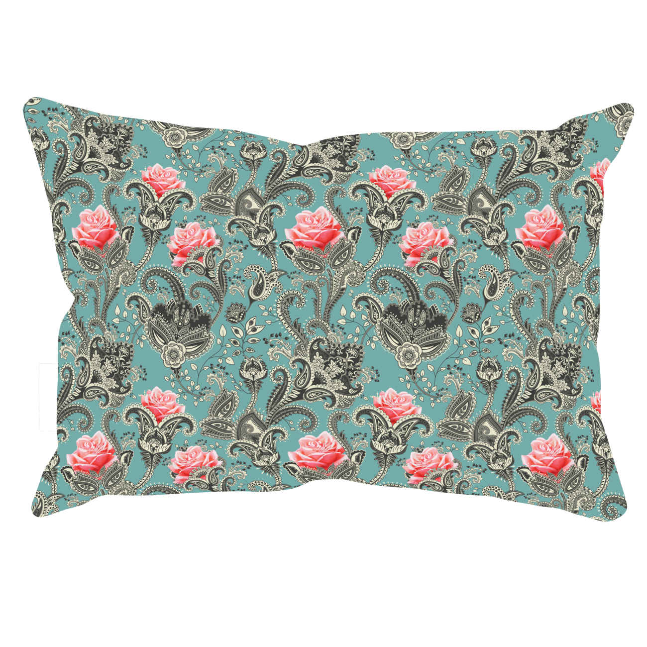 Taie d'oreiller florale vintage avec roses roses – Double face (paquet de 2)