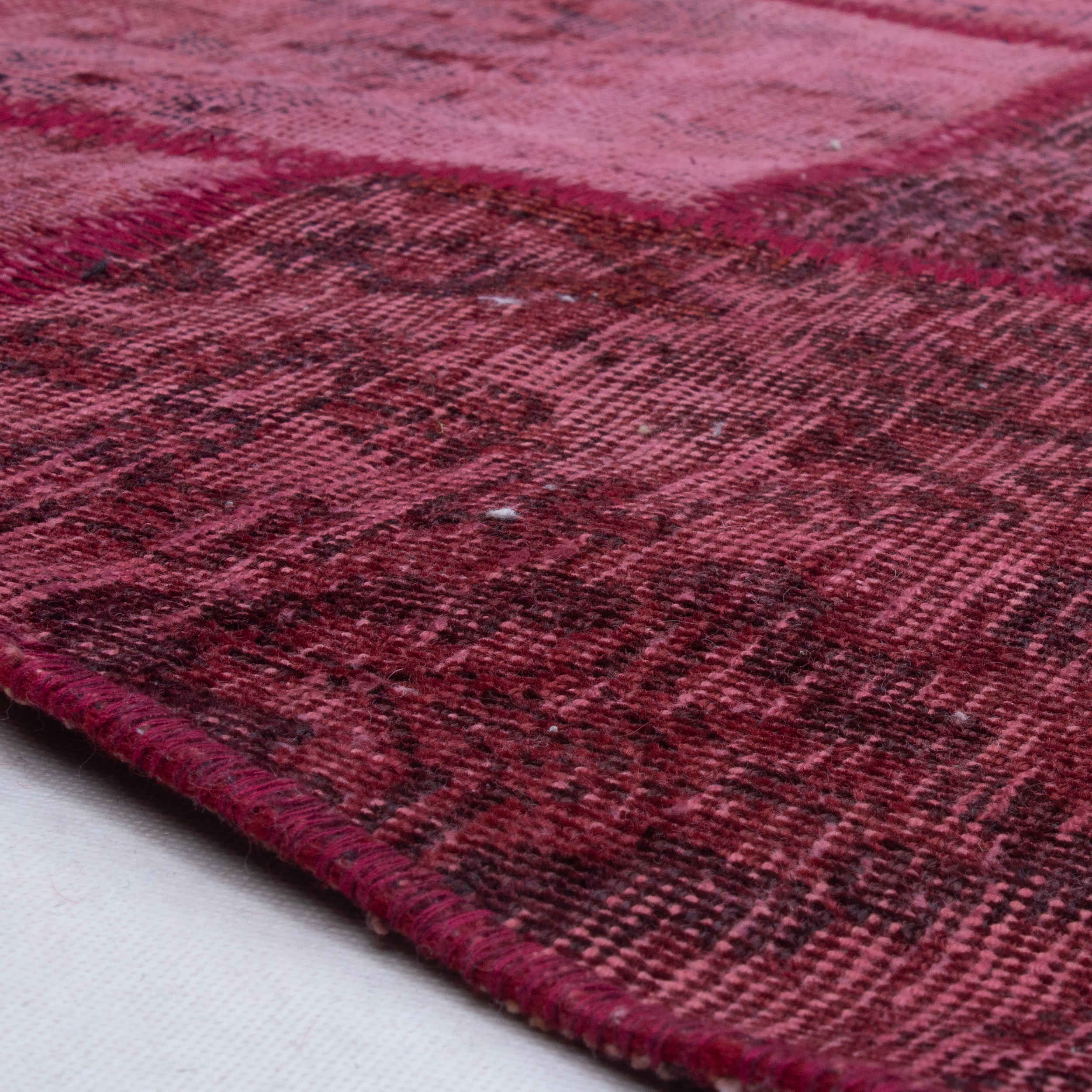 Tapis Persan Vintage Patchwork Noué à la Main Géométrique Motif Grenade