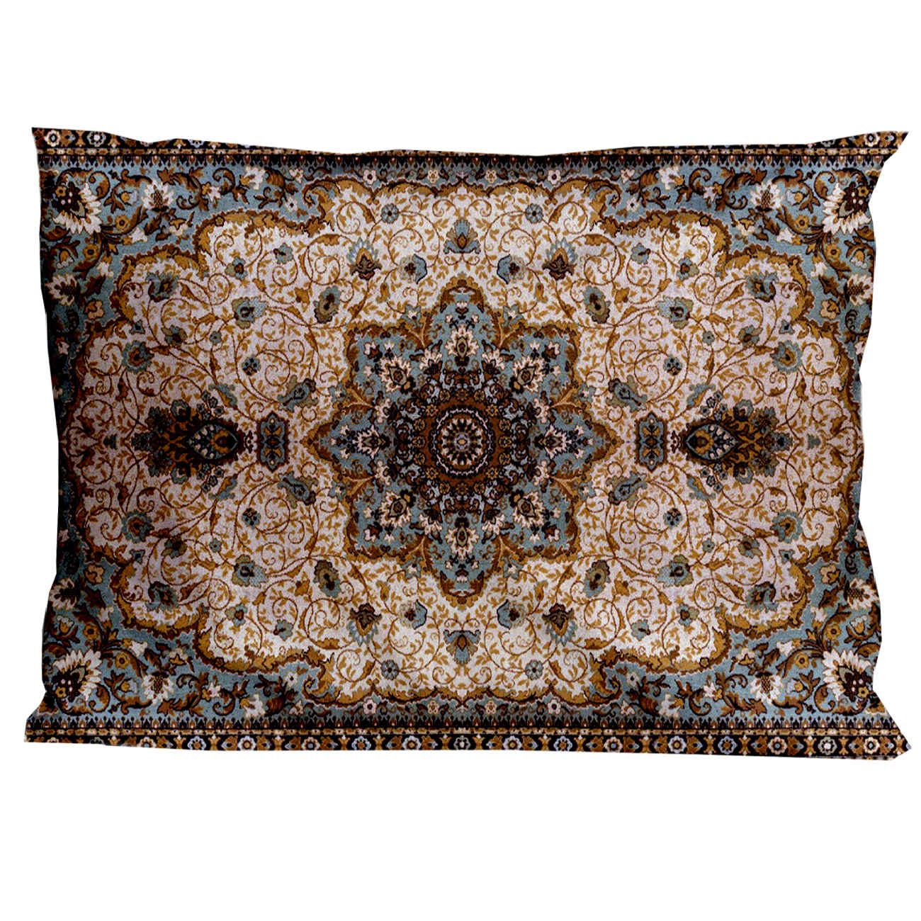 Taie d'oreiller persane style vintage avec détails ornementaux luxueux (paquet de 2)
