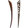 Bâtonnet de cheveux en bois fait main - Idéal pour Cheveux Épais ou Longs, Classique mais Fonctionnel (x2)