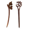 Bâtonnet de cheveux en bois fait main - Idéal pour Cheveux Épais ou Longs (x2)