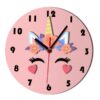 Horloge Murale en Bois Élégante Parfaite pour Enfants avec Design de Licorne