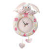 Horloge Murale en Bois Parfaite pour Chambre d'Enfant Cocooning & Minimaliste avec Design de Lapin
