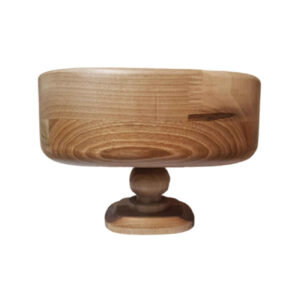 Présentoir de Service en Bois avec Formes Carrées et en Bol Uniques