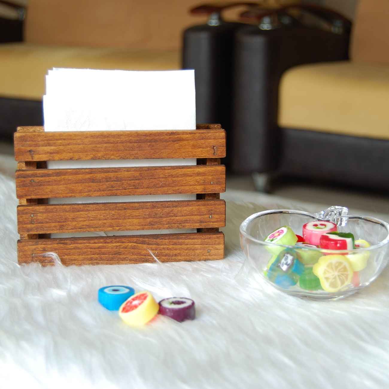 Porte-mouchoirs en bois – Idéal pour la décoration de la maison et du bureau