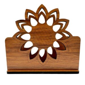 Porte-mouchoirs en bois – Idéal pour la décoration de la maison et du bureau avec design floral