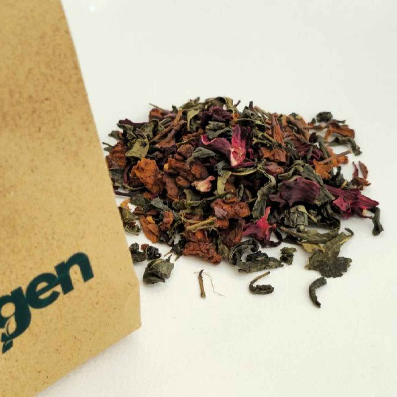 Infusion Herbal Yugen Thé Vert, Thé Acide – pour une Énergie Naturelle 100 gr (2 paquets)