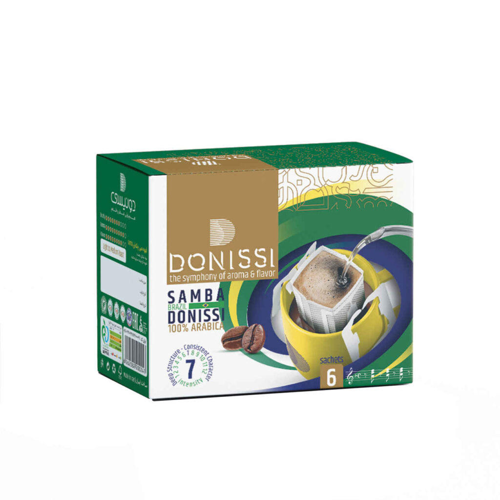 Café Drip 100% Arabica avec un arôme doux et un corps crémeux | Samba Donisi (Pack de 6)
