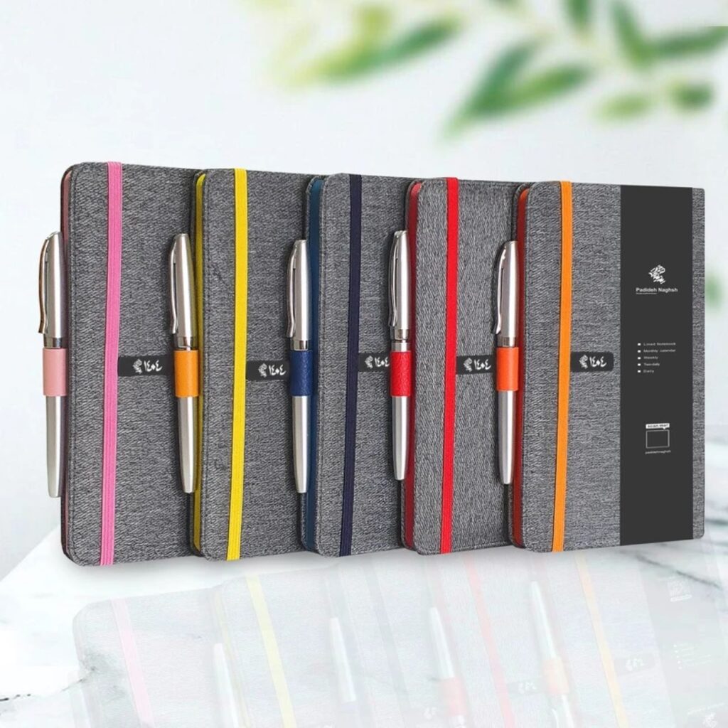 Planificateur quotidien persan avec stylo | Restez organisé avec style 5 pièces