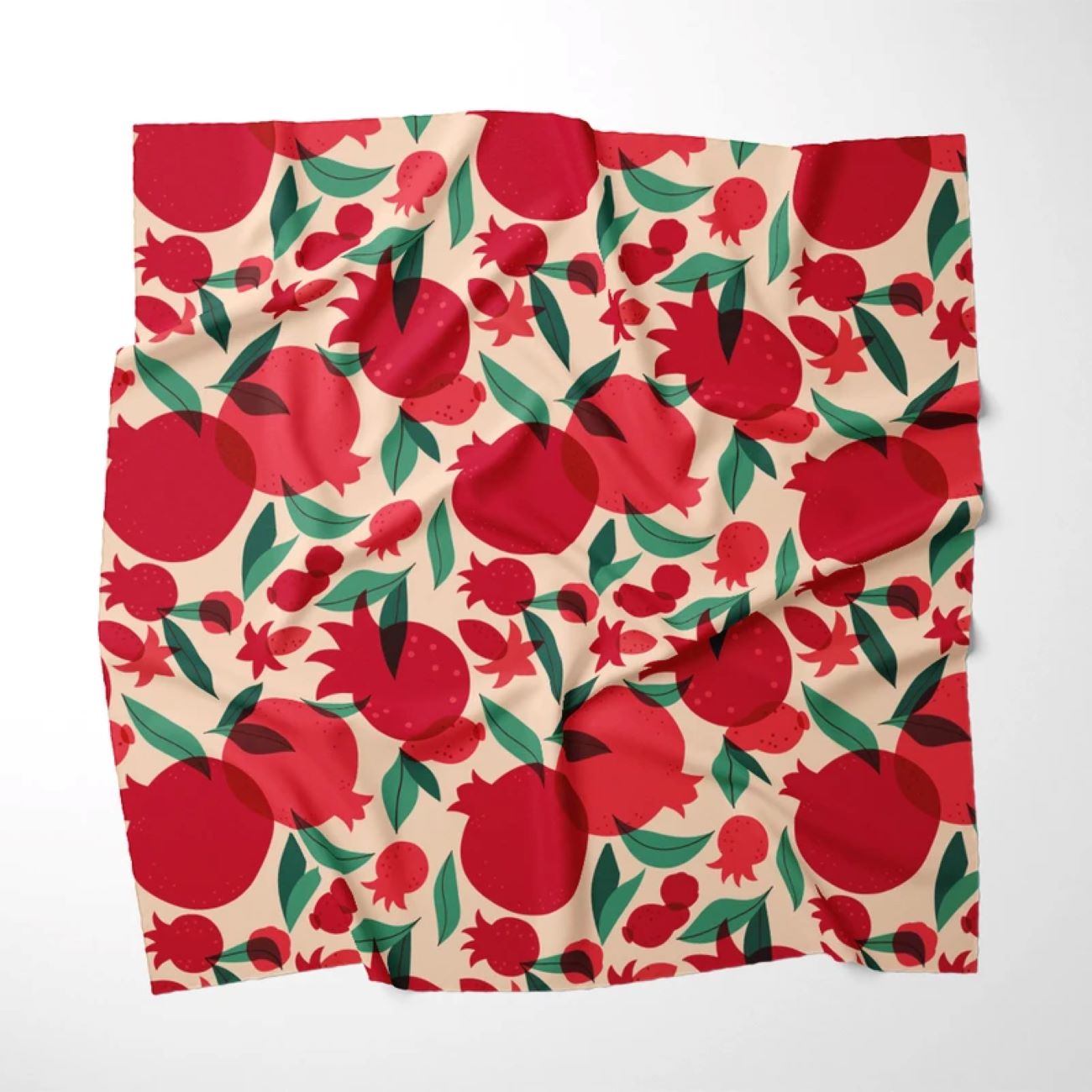 Nappe en velours adaptée pour Yalda avec design de grenade