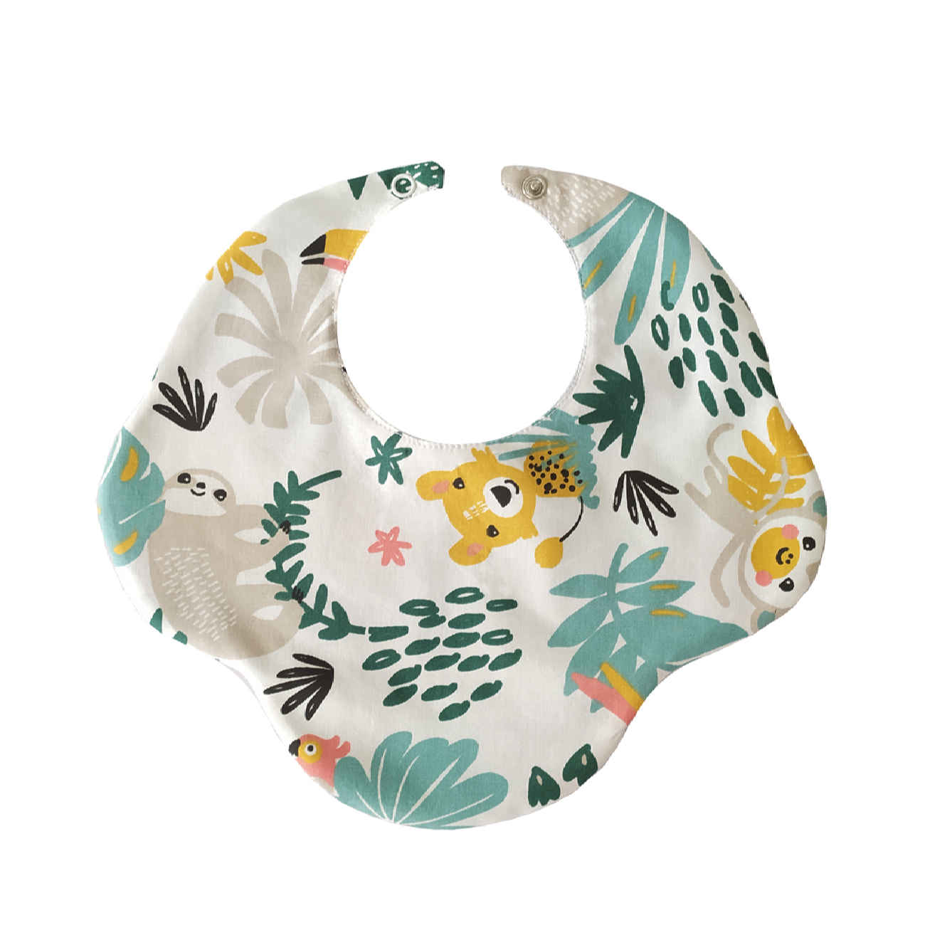 Bavoir Bébé - Facilitez les Repas - Motif Jungle Amazonienne